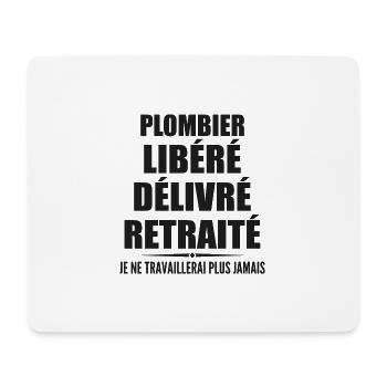 Plumber Celebrates Retirement with Humor Gift - Mouse Pad (horizontal) - white - Front