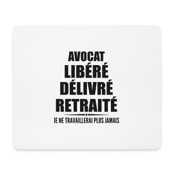 Anwalt feiert seinen Ruhestand mit Humor - Mousepad (Querformat) - Weiß - Vorne