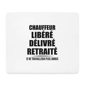 Chauffeur feiert seinen Ruhestand mit humorvollem Geschenk - Mousepad (Querformat) - Weiß - Vorne