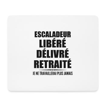 Escaladeur célèbre sa retraite avec humour cadeau - Tapis de souris (format paysage) - blanc - Devant