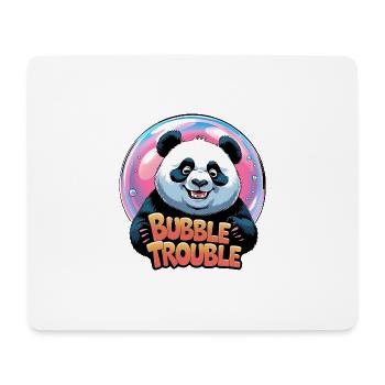 Verspielter Panda mit Blasenmotiv - Mousepad (Querformat) - Weiß - Vorne