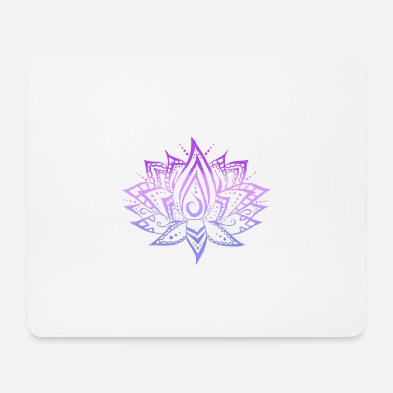 Lotusfarben lila - Mousepad (Querformat) - Weiß
