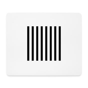 Design "abstrakte Plauzilla Streifen" vertikal - Mousepad (Querformat) - Weiß - Vorne