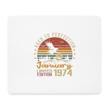 Januar 1974 Retro Vintage Geburtstagsgeschenk - Mousepad (Querformat) - Weiß - Vorne