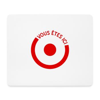 ici - Tapis de souris (format paysage) - blanc - Devant