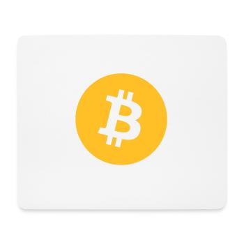 Bitcoin Logo Round Coin - Tapis de souris (format paysage) - blanc - Devant
