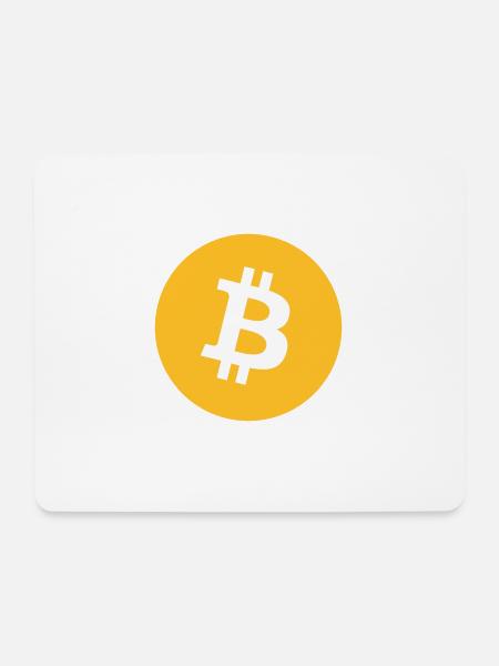 Bitcoin Logo Round Coin - Mouse Pad (horizontal) - white