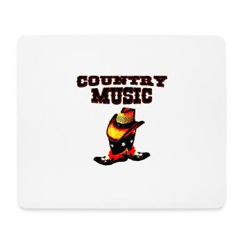 country music - Tapis de souris (format paysage) - blanc - Devant