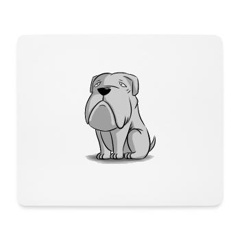 Gray Dog - Mouse Pad (horizontal) - white - Front