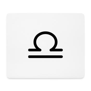 Libra zodiac black - Mouse Pad (horizontal) - white - Front