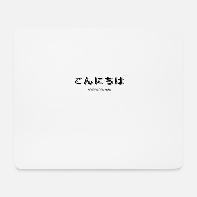 Konnichiwa | Hello - Mouse Pad (horizontal) - white