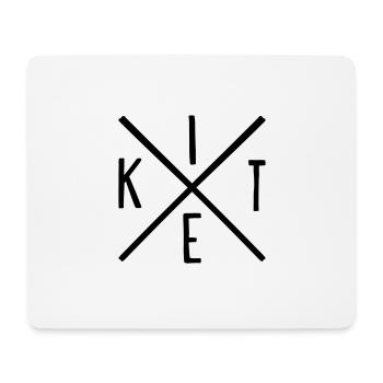 KITEhipsterkreuzw - Mousepad (Querformat) - Weiß - Vorne