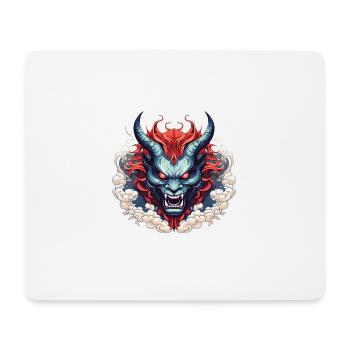 Demon oni - Tapis de souris (format paysage) - blanc - Devant