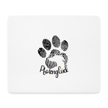 Windhunddesign Pfotenglück - Mousepad (Querformat) - Weiß - Vorne