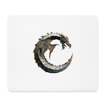 Letter "C" in dragon design. - Mouse Pad (horizontal) - white - Front