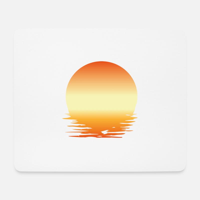 Sonnenuntergang - Mousepad (Querformat) - Weiß