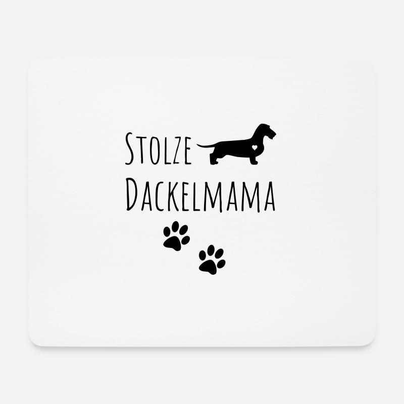 Stolze Dackelmama - Mousepad (Querformat) - Weiß