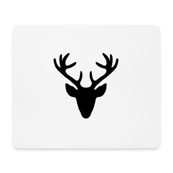 Deer reindeer deer reindeer head elk - Mouse Pad (horizontal) - white - Front
