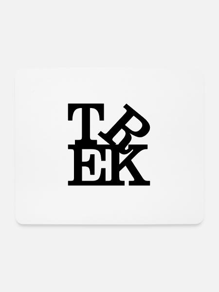 trek Homage to Robert Indiana schwarz innen - Mousepad (Querformat) - Weiß