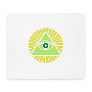 Illuminati - Tapis de souris (format paysage) - blanc - Devant