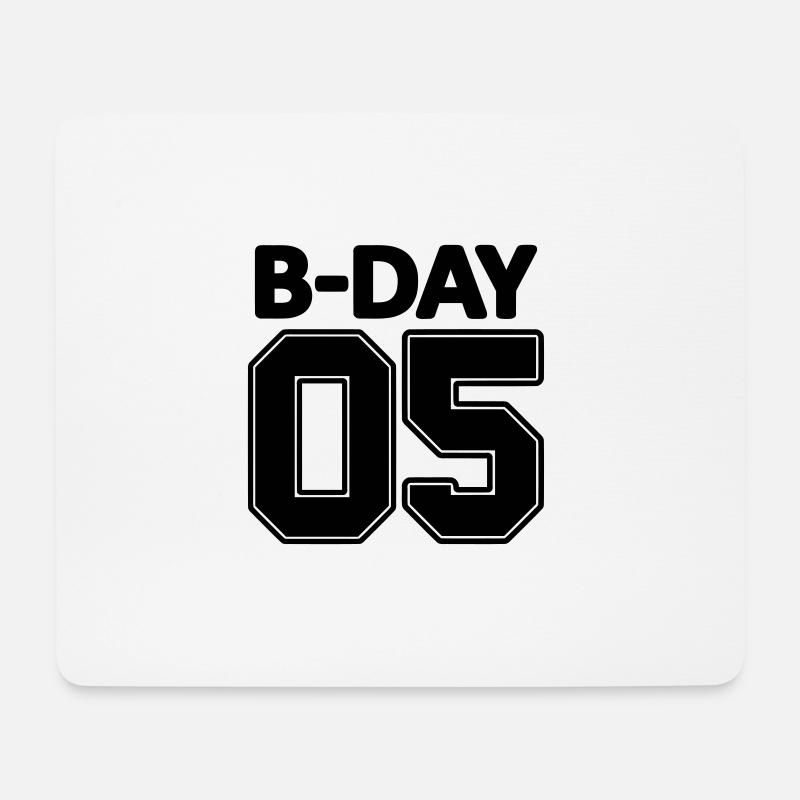 Nummer 05 Zahl / zum 5. Geburtstag / 5 Jahre alt - Mousepad (Querformat) - Weiß