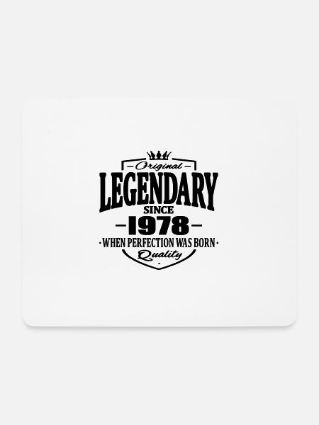 Legendär seit 1978 - Mousepad (Querformat) - Weiß