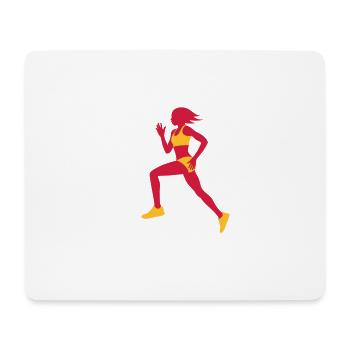 Course à pied Femme - Fitness - entraînement - Sports - Tapis de souris (format paysage) - blanc - Devant