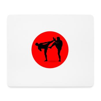 boxing kickboxing kickboxen karate boxen - Mousepad (Querformat) - Weiß - Vorne