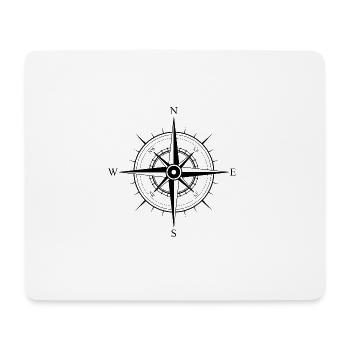 compass kompass boot boat schiff ship - Mousepad (Querformat) - Weiß - Vorne