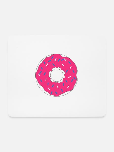 Pink Donut - Mousepad (Querformat) - Weiß