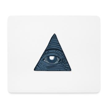 Illuminati Alles sehendes Auge Geschenk Idee - Mousepad (Querformat) - Weiß - Vorne