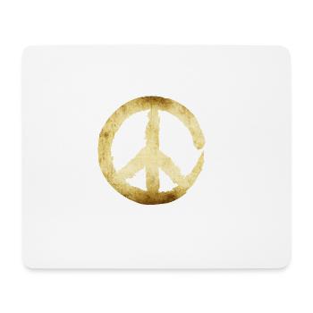 Peace Sign - Gold - Mouse Pad (horizontal) - white - Front