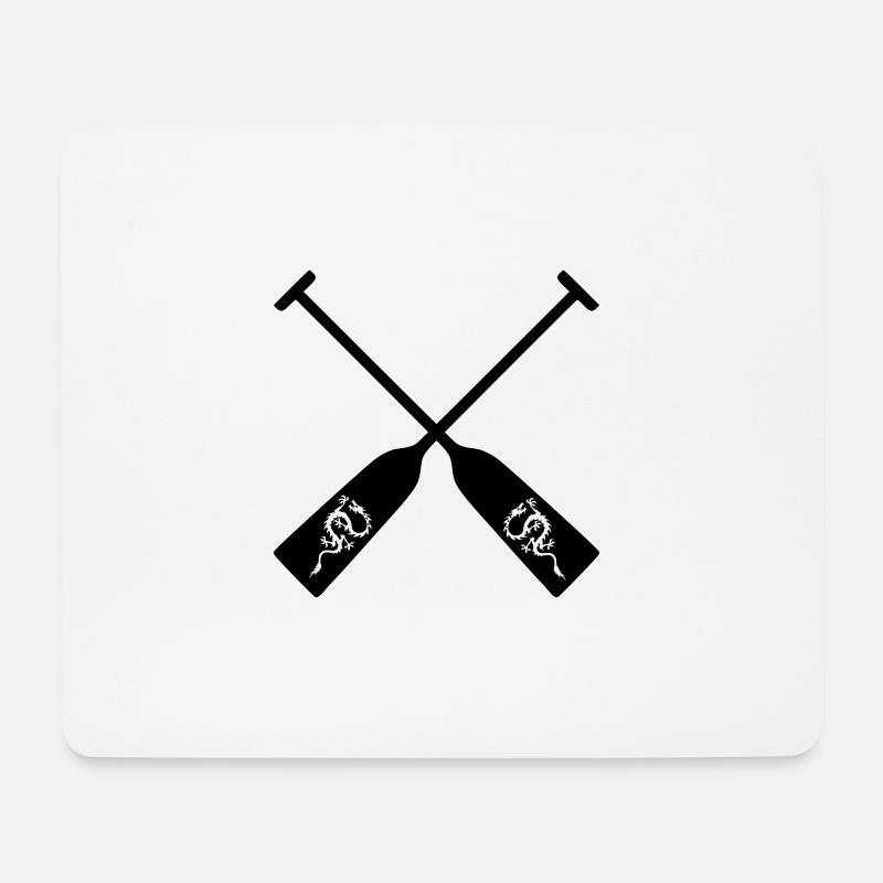 Drachenboot Paddel für alle Drachenboot-Fahrer - Mousepad (Querformat) - Weiß