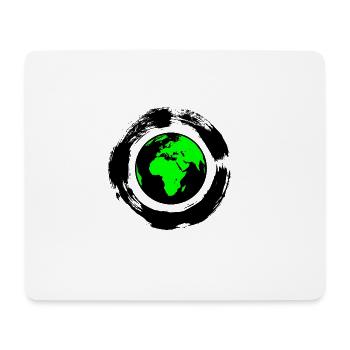 grüne Erde - Mousepad (Querformat) - Weiß - Vorne