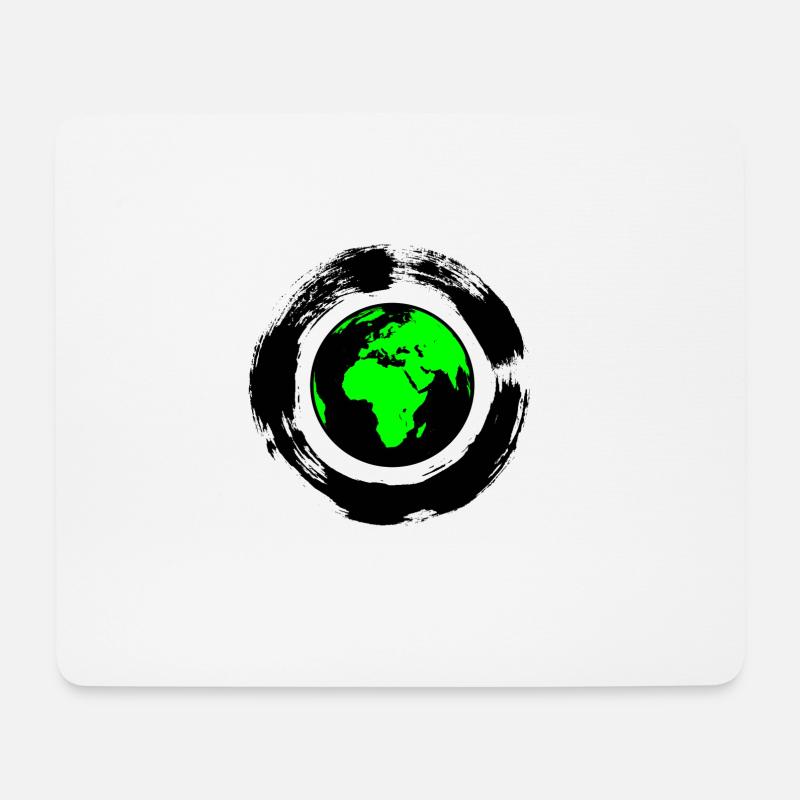 grüne Erde - Mousepad (Querformat) - Weiß