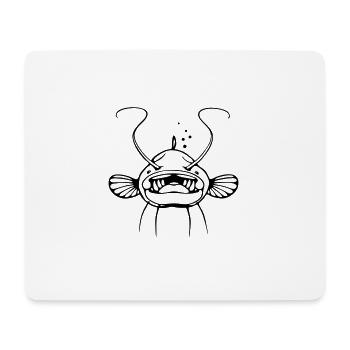 poisson-chat - Tapis de souris (format paysage) - blanc - Devant