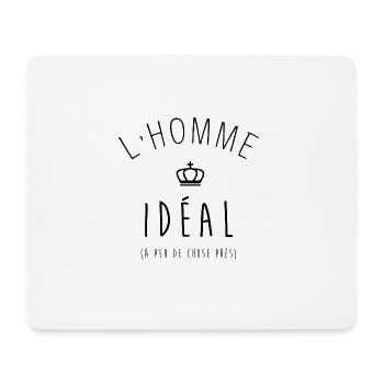 homme ideal - Tapis de souris (format paysage) - blanc - Devant