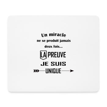 un miracle cadeau humour citations drôles - Tapis de souris (format paysage) - blanc - Devant