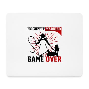 Hochzeit Married Game Over Peitsche Mann kniet - Mousepad (Querformat) - Weiß - Vorne
