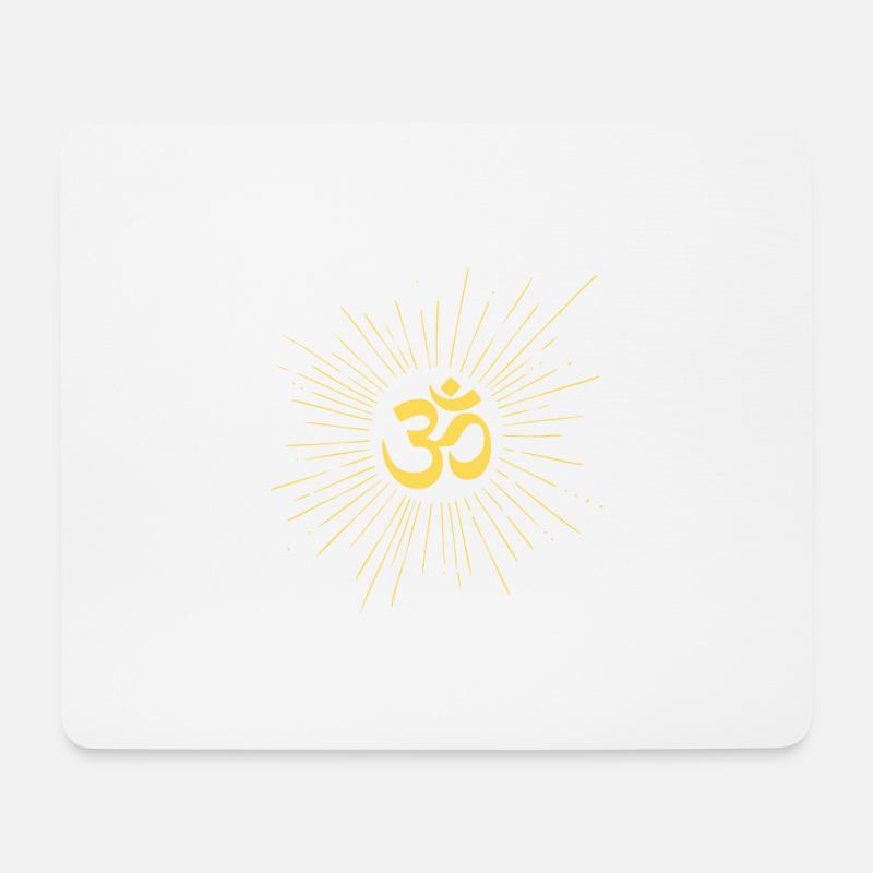 Shine your Om - Mousepad (Querformat) - Weiß