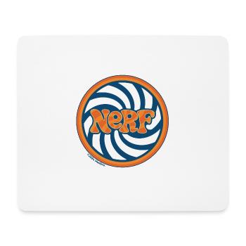 Nerf Blanc Bleu Orange Spiral Design - Tapis de souris (format paysage) - blanc - Devant