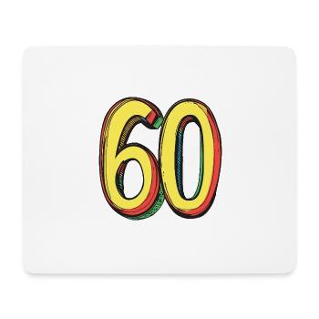60 Number Comic - Mouse Pad (horizontal) - white - Front