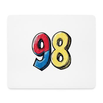98 Number Comic - Mouse Pad (horizontal) - white - Front