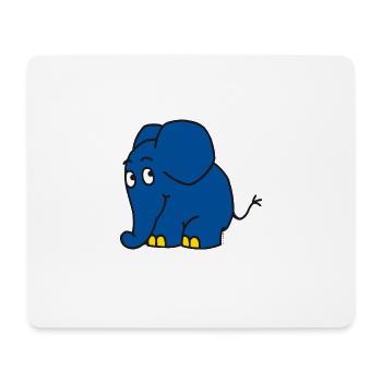 Der Elefant - stehend - Mousepad (Querformat) - Weiß - Vorne