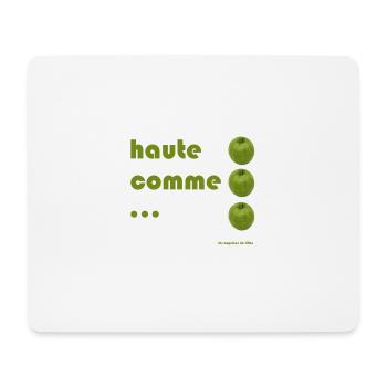 hoch wie 3 Äpfel - Mousepad (Querformat) - Weiß - Vorne