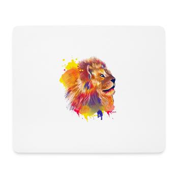 Colorful Lion - Mouse Pad (horizontal) - white - Front
