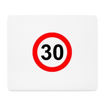 Verkehrsschild Geschwindigkeit Grenze 30 - Mousepad (Querformat) - Weiß - Vorne
