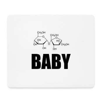 Conception ringard "SUGAR BABY" - structure chimique - Tapis de souris (format paysage) - blanc - Devant