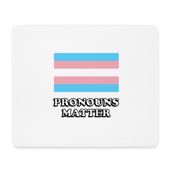 Pronomen sind wichtig Trans-Flagge - Mousepad (Querformat) - Weiß - Vorne