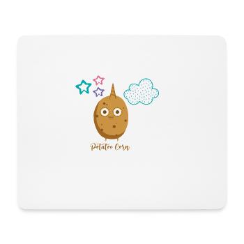 pomme de terre maïs,pomme de terre avec corne,pomme de terre - Tapis de souris (format paysage) - blanc - Devant